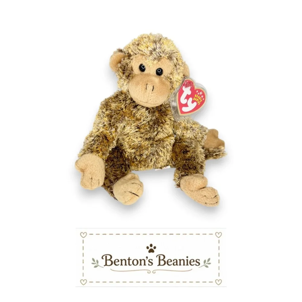 Bonsai the Chimpanzee Ty Beanie Baby | Jungle Swinger 🌴 | Mint Heart Tag ⭐